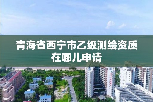 青海省西寧市乙級測繪資質在哪兒申請