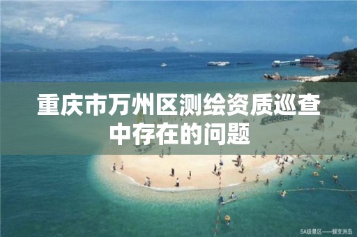 重慶市萬州區測繪資質巡查中存在的問題