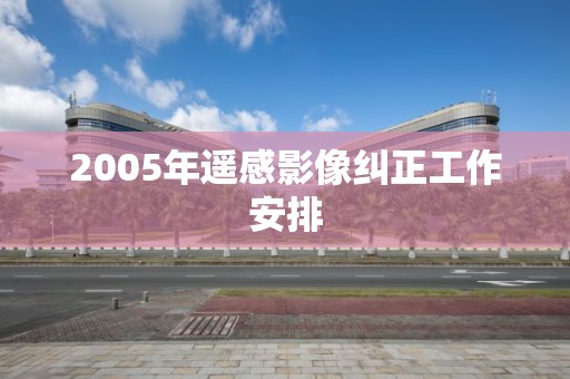 2005年遙感影像糾正工作安排