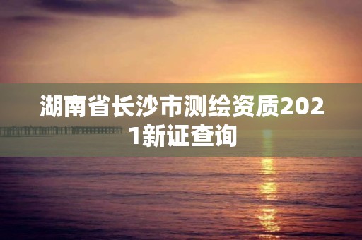 湖南省長沙市測繪資質(zhì)2021新證查詢