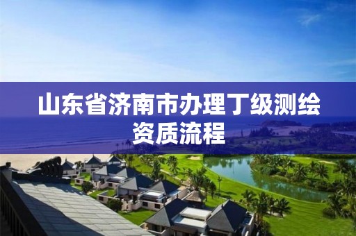 山東省濟南市辦理丁級測繪資質流程