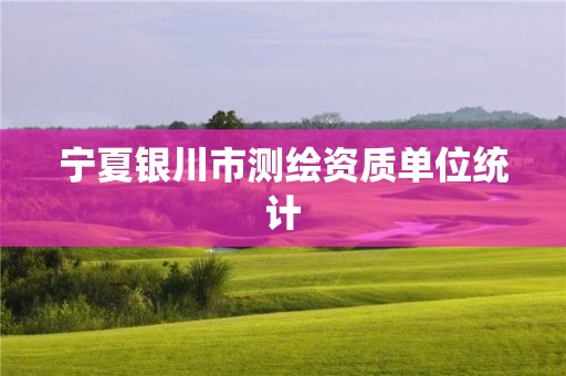 寧夏銀川市測繪資質(zhì)單位統(tǒng)計(jì)