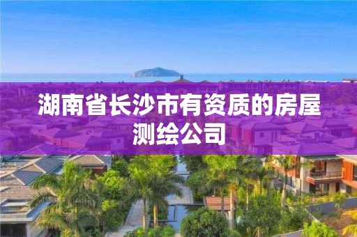 湖南省長沙市有資質的房屋測繪公司