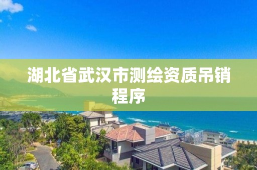 湖北省武漢市測繪資質吊銷程序