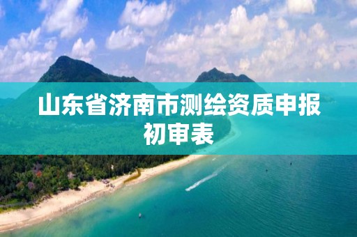 山東省濟南市測繪資質(zhì)申報初審表