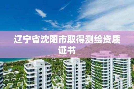 遼寧省沈陽市取得測繪資質證書