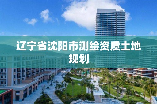 遼寧省沈陽市測繪資質土地規劃