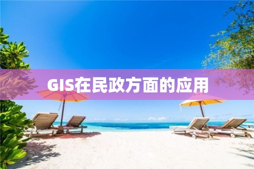 GIS在民政方面的應(yīng)用