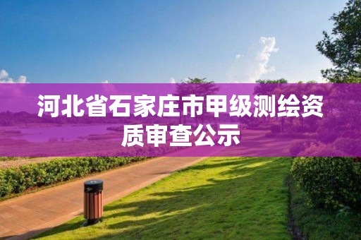 河北省石家莊市甲級(jí)測繪資質(zhì)審查公示