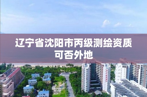 遼寧省沈陽市丙級測繪資質可否外地