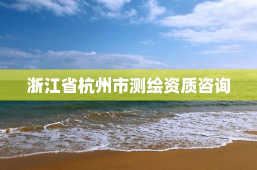 浙江省杭州市測繪資質咨詢