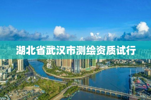 湖北省武漢市測繪資質試行