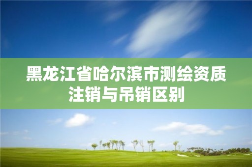 黑龍江省哈爾濱市測繪資質注銷與吊銷區別