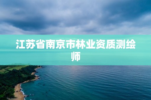 江蘇省南京市林業資質測繪師