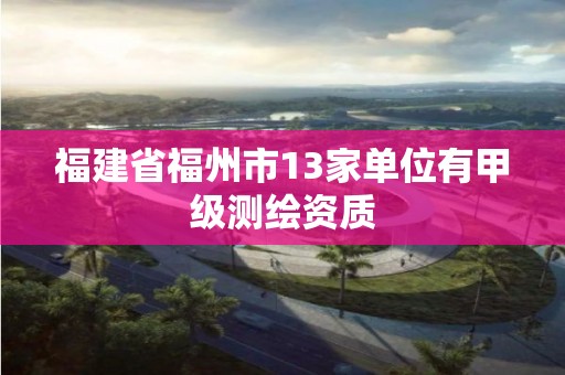 福建省福州市13家單位有甲級測繪資質