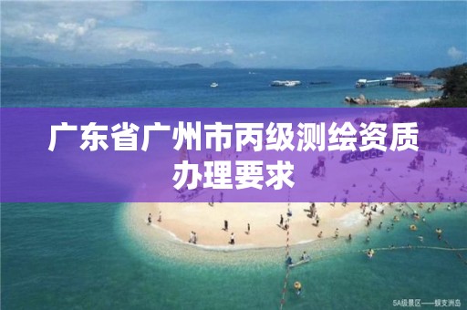 廣東省廣州市丙級(jí)測(cè)繪資質(zhì)辦理要求