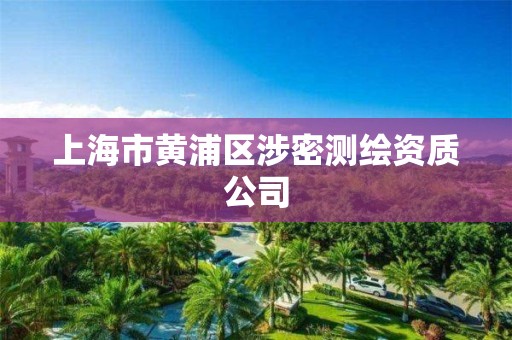 上海市黃浦區涉密測繪資質公司