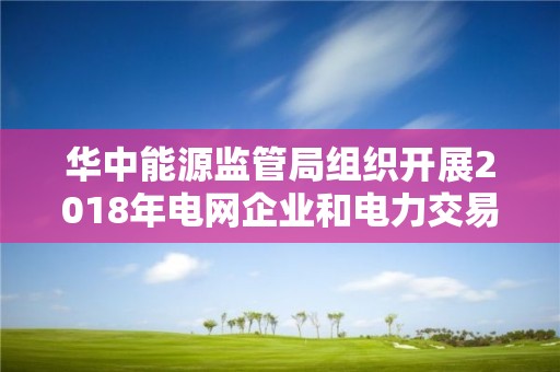 華中能源監(jiān)管局組織開展2018年電網(wǎng)企業(yè)和電力交易機(jī)構(gòu)執(zhí)行許可制度情況摸底調(diào)查