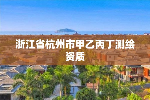 浙江省杭州市甲乙丙丁測繪資質(zhì)