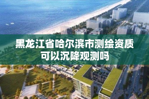 黑龍江省哈爾濱市測繪資質(zhì)可以沉降觀測嗎