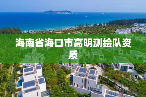 海南省海口市高明測繪隊資質