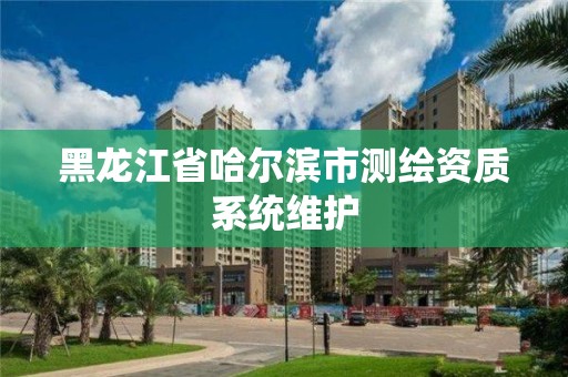 黑龍江省哈爾濱市測繪資質系統維護