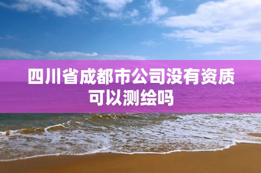 四川省成都市公司沒有資質(zhì)可以測繪嗎