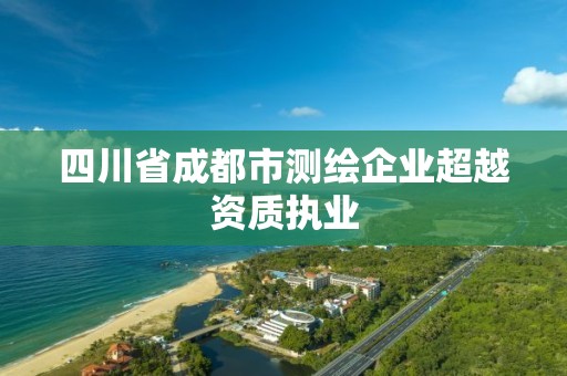 四川省成都市測繪企業(yè)超越資質執(zhí)業(yè)