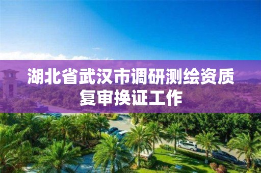 湖北省武漢市調(diào)研測(cè)繪資質(zhì)復(fù)審換證工作