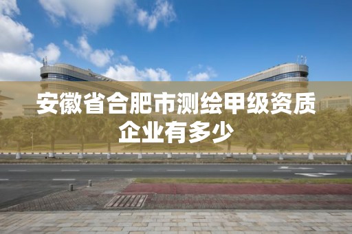 安徽省合肥市測繪甲級資質企業有多少