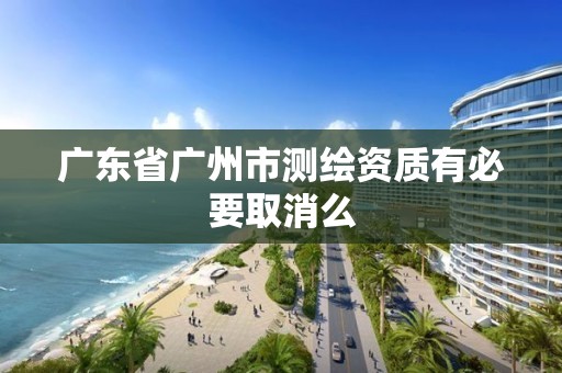 廣東省廣州市測繪資質有必要取消么