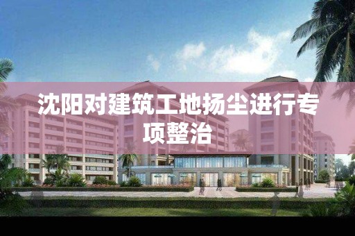 沈陽對建筑工地揚塵進行專項整治