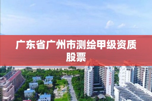 廣東省廣州市測繪甲級資質股票