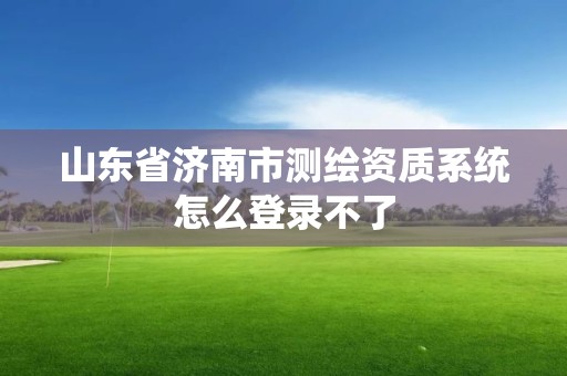 山東省濟南市測繪資質系統怎么登錄不了