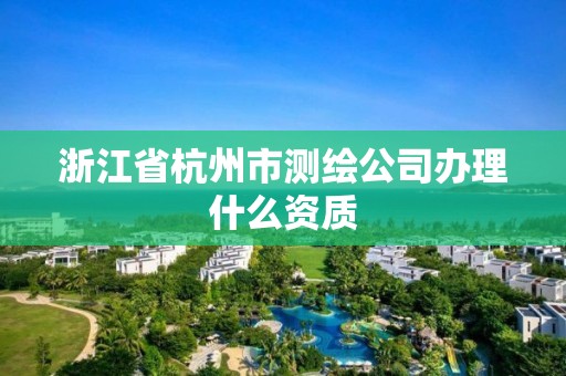 浙江省杭州市測繪公司辦理什么資質