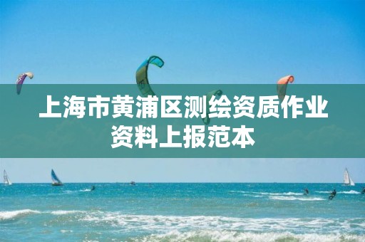 上海市黃浦區測繪資質作業資料上報范本