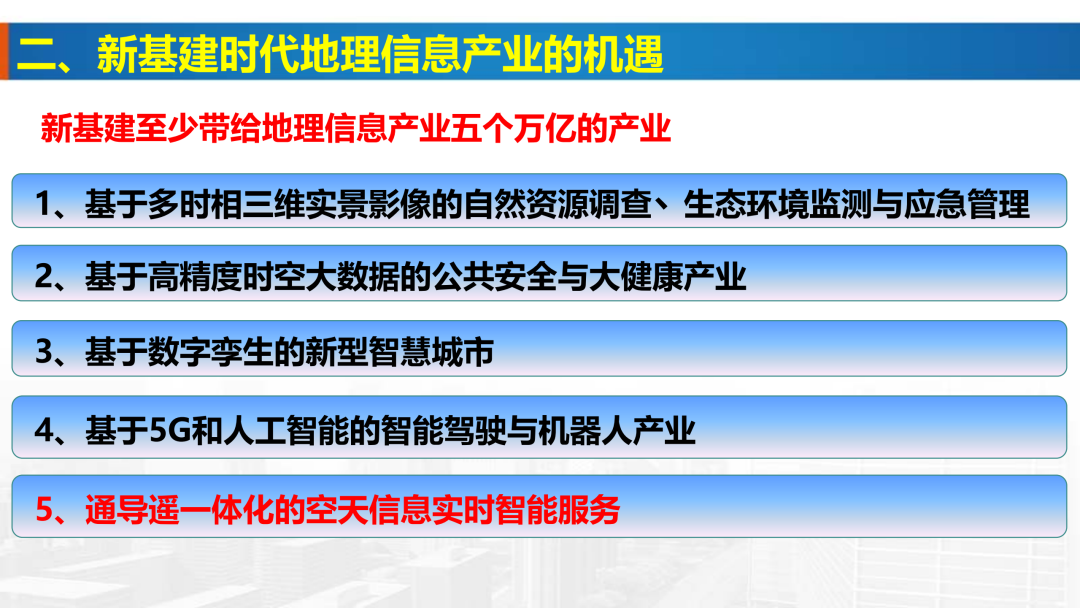 新基建時代地理信息產業的機遇與挑戰