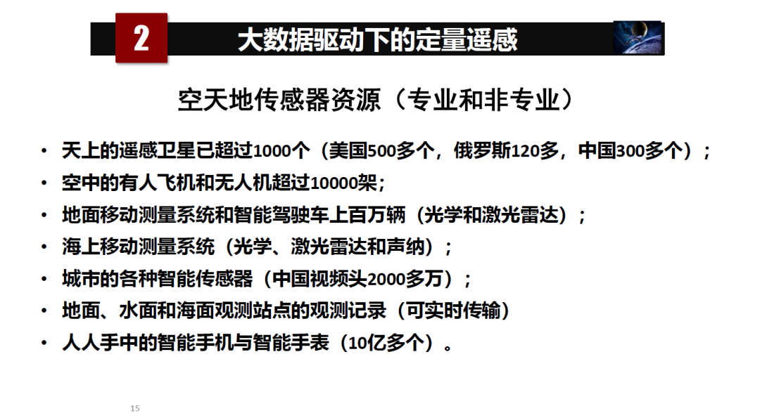 論物聯網、大數據、人工智能驅動下的定量遙感