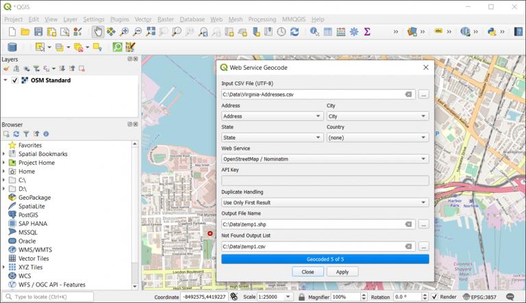 QGIS 地理編碼：將地址轉換為點