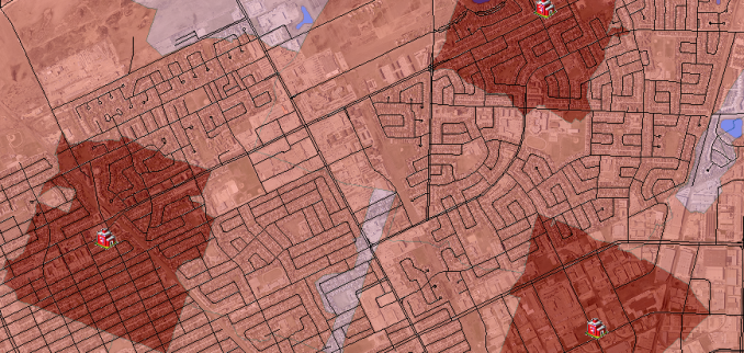 等時線圖：如何使用ArcGIS網絡分析師找到服務區域