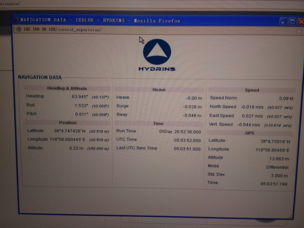 Ixblue hydrins和navcom SF3050位置精度的差異問題（二）