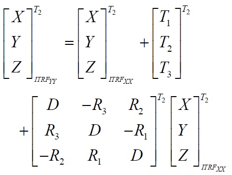 ITRF框架轉換程序實現的理論