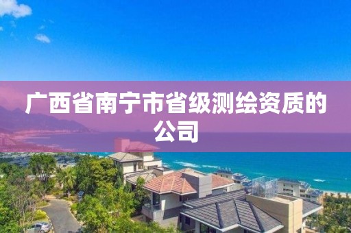 廣西省南寧市省級測繪資質(zhì)的公司