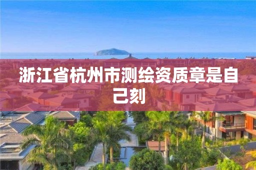 浙江省杭州市測繪資質(zhì)章是自己刻