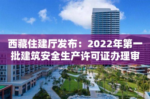 西藏住建廳發布：2022年第一批建筑安全生產許可證辦理審核公示