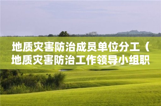 地質災害防治成員單位分工（地質災害防治工作領導小組職責）