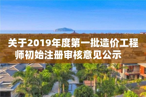 關(guān)于2019年度第一批造價(jià)工程師初始注冊(cè)審核意見公示    