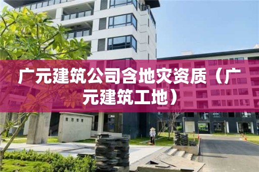 廣元建筑公司含地災資質（廣元建筑工地）