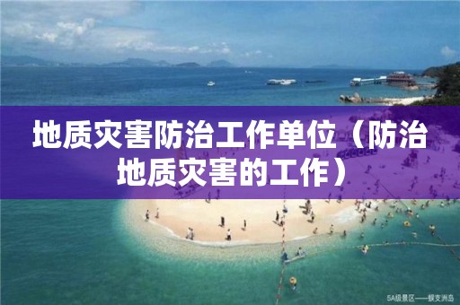 地質災害防治工作單位（防治地質災害的工作）