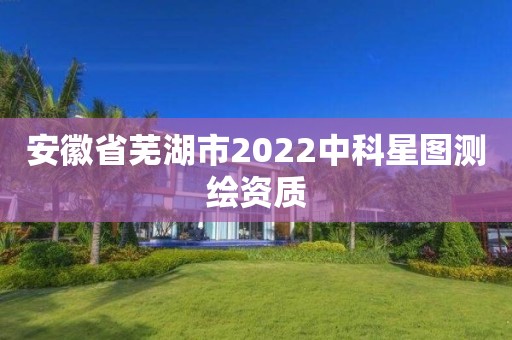 安徽省蕪湖市2022中科星圖測(cè)繪資質(zhì)